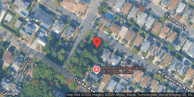 Aerial map of WEST CEDARVIEW AVENUE, Staten Island