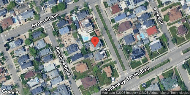 Aerial map of 219 BEACH 147 STREET, Queens