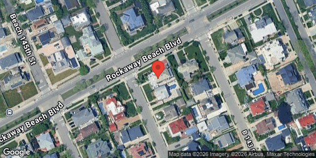 Aerial map of 194 BEACH 144 STREET, Queens