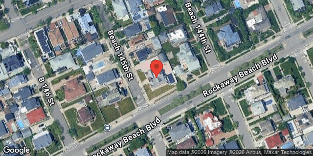Aerial map of 144-16 ROCKAWAY BEACH BLVD, Queens