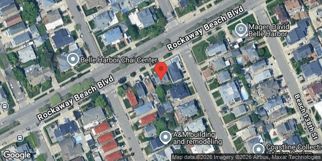 Aerial map of 139-07 ROCKAWAY BEACH BLVD, Queens