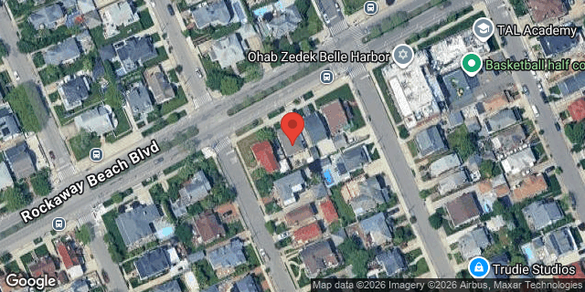 Aerial map of 135-11 ROCKAWAY BEACH BLVD, Queens