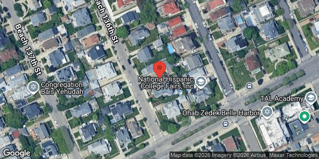 Aerial map of 216 BEACH 136 STREET, Queens