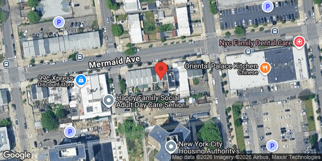 Aerial map of 3118 MERMAID AVENUE, Brooklyn