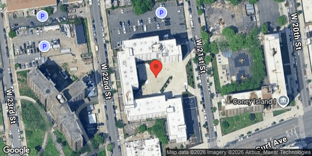Aerial map of 2920 WEST 21 STREET, Brooklyn