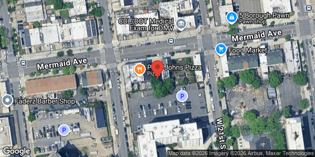 Aerial map of 2118 MERMAID AVENUE, Brooklyn