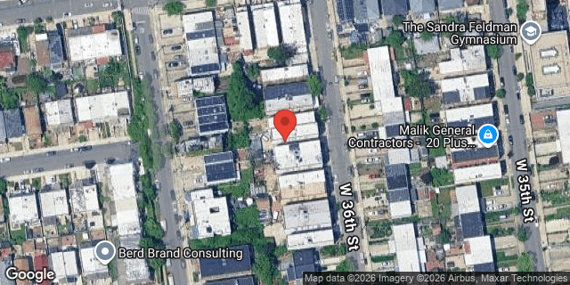 Aerial map of 2830 WEST 36 STREET, Brooklyn
