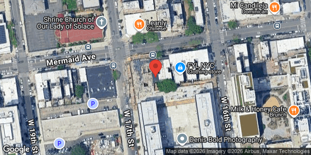 Aerial map of 1620 MERMAID AVENUE, Brooklyn