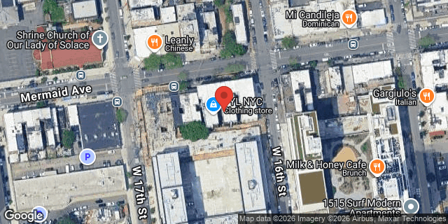 Aerial map of 1610 MERMAID AVENUE, Brooklyn
