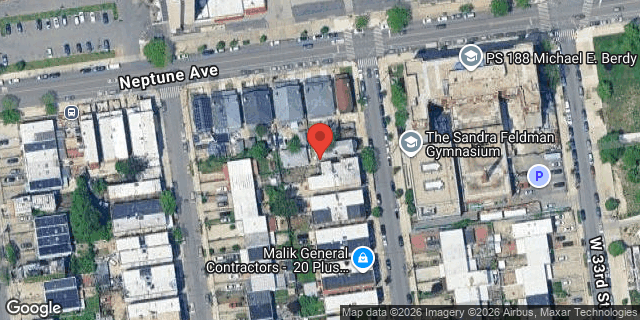 Aerial map of 2814 WEST 35 STREET, Brooklyn
