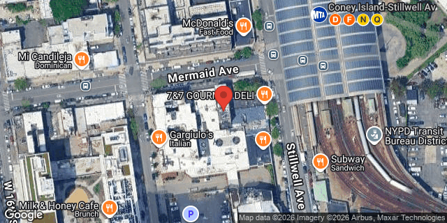Aerial map of 1414 MERMAID AVENUE, Brooklyn