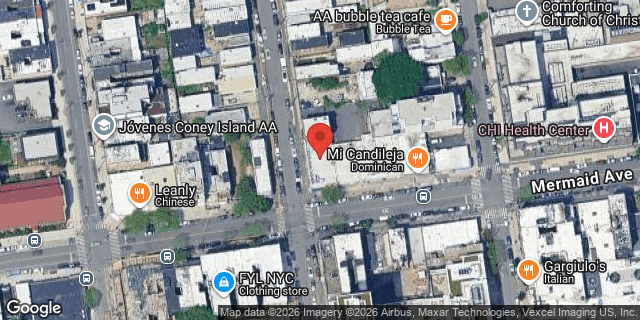 Aerial map of 1527 MERMAID AVENUE, Brooklyn