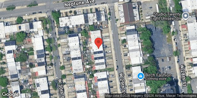 Aerial map of 2824 WEST 29 STREET, Brooklyn