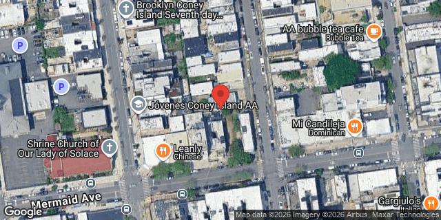 Aerial map of 2878 WEST 16 STREET, Brooklyn