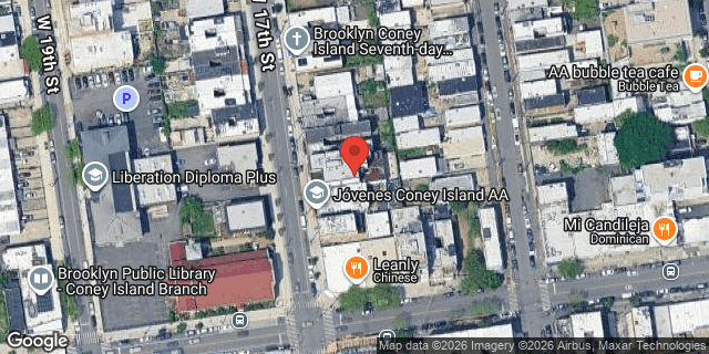 Aerial map of 1622 NEPTUNE AVENUE, Brooklyn