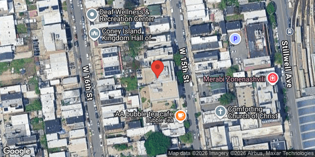 Aerial map of 2848 WEST 15 STREET, Brooklyn