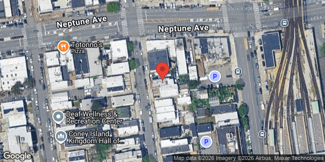 Aerial map of 2815 WEST 15 STREET, Brooklyn