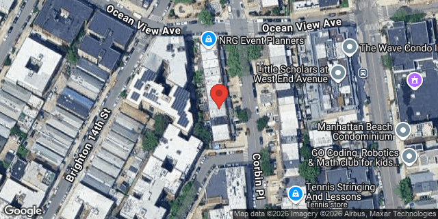 Aerial map of 126 CORBIN PLACE, Brooklyn