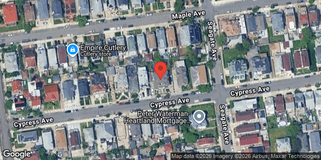 Aerial map of 3815 CYPRESS AVENUE, Brooklyn