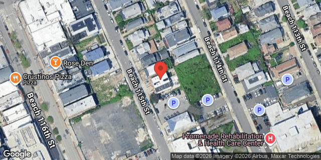 Aerial map of 166 BEACH 115 STREET, Queens