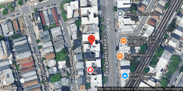 Aerial map of 3142 CONEY ISLAND AVENUE, Brooklyn