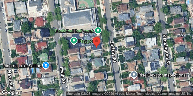 Aerial map of 136 JAFFRAY STREET, Brooklyn