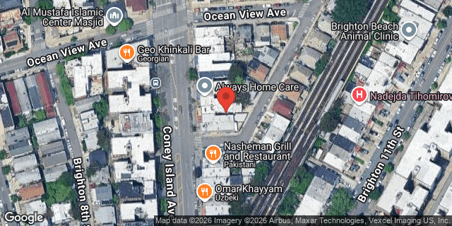 Aerial map of 3135 CONEY ISLAND AVENUE, Brooklyn