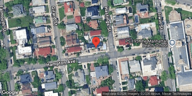 Aerial map of 925 HAMPTON AVENUE, Brooklyn