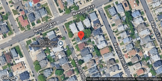 Aerial map of 250 BEACH 119 STREET, Queens