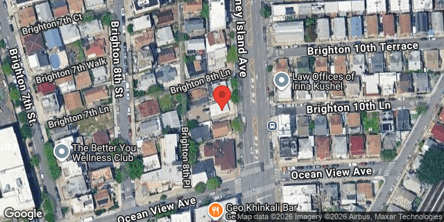 Aerial map of 3098 CONEY ISLAND AVENUE, Brooklyn