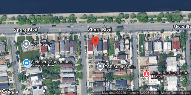 Aerial map of 1606 SHORE BOULEVARD, Brooklyn
