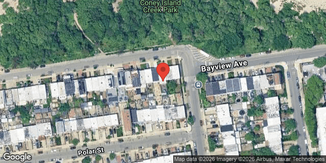Aerial map of 3706 BAY VIEW AVENUE, Brooklyn