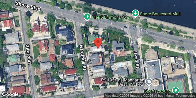 Aerial map of 11 HASTINGS STREET, Brooklyn