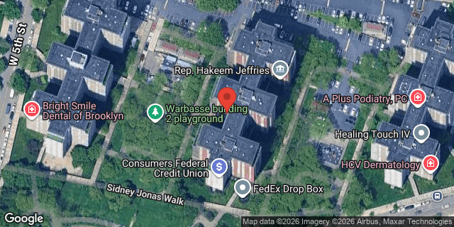 Aerial map of 2830 OCEAN PARKWAY, Brooklyn