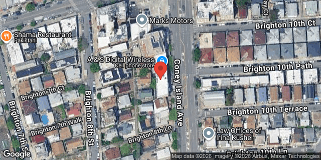 Aerial map of 3076 CONEY ISLAND AVENUE, Brooklyn