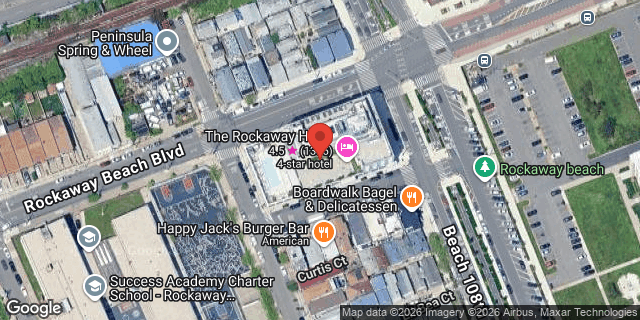 Aerial map of 108-10 ROCKAWAY BEACH BOULEVARD, Queens