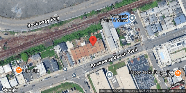 Aerial map of 109-24 ROCKAWAY BEACH BLVD, Queens