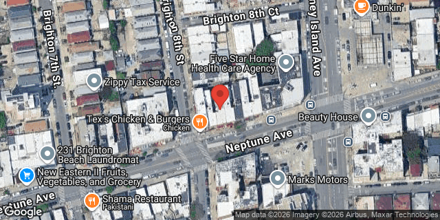 Aerial map of 197 NEPTUNE AVENUE, Brooklyn