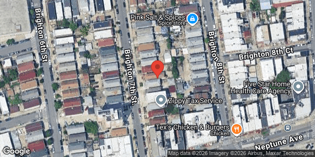 Aerial map of 2835 BRIGHTON 7 STREET, Brooklyn