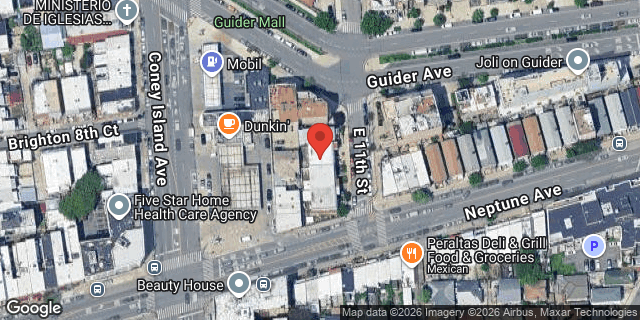 Aerial map of 2804 EAST 11 STREET, Brooklyn