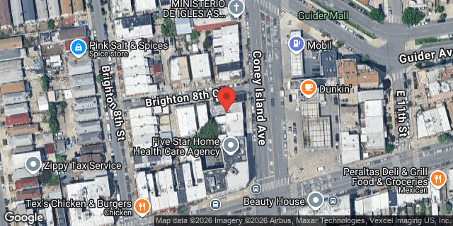 Aerial map of 3030 CONEY ISLAND AVENUE, Brooklyn