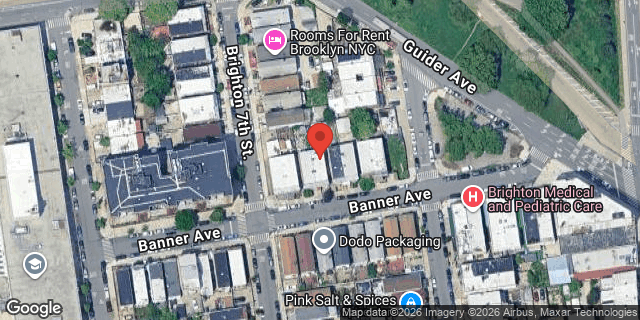 Aerial map of 637 BANNER AVENUE, Brooklyn