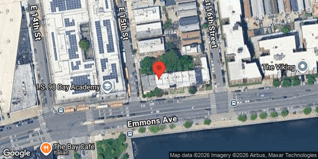 Aerial map of 1505 EMMONS AVENUE, Brooklyn