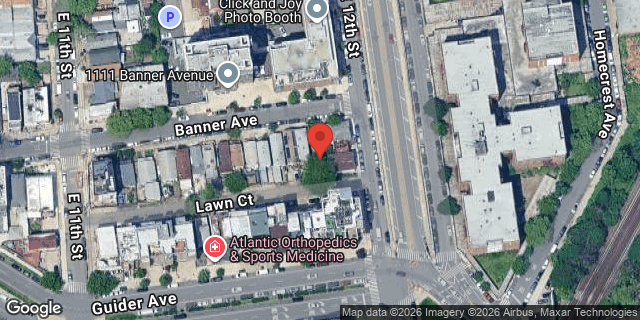 Aerial map of 1140 BANNER AVENUE, Brooklyn