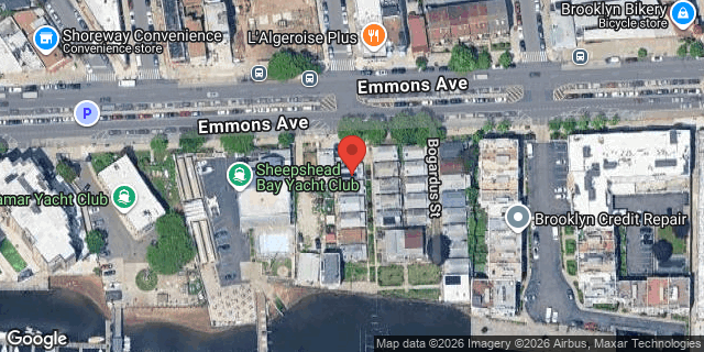 Aerial map of 3084 EMMONS AVENUE, Brooklyn