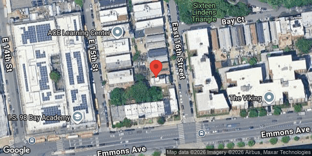 Aerial map of 2786 EAST 16 STREET, Brooklyn