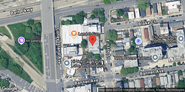 Aerial map of 2744 EAST 11 STREET, Brooklyn