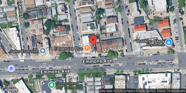 Aerial map of 3101 EMMONS AVENUE, Brooklyn