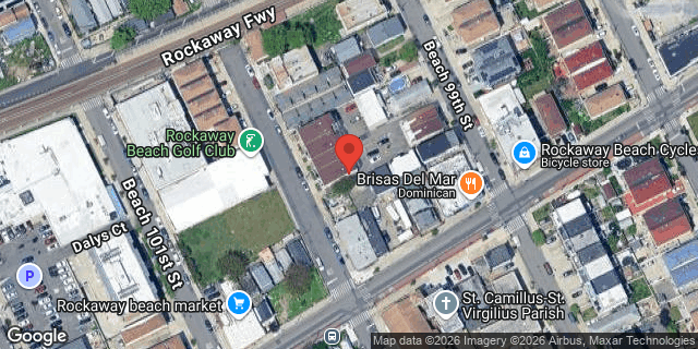 Aerial map of 216 BEACH 100 STREET, Queens