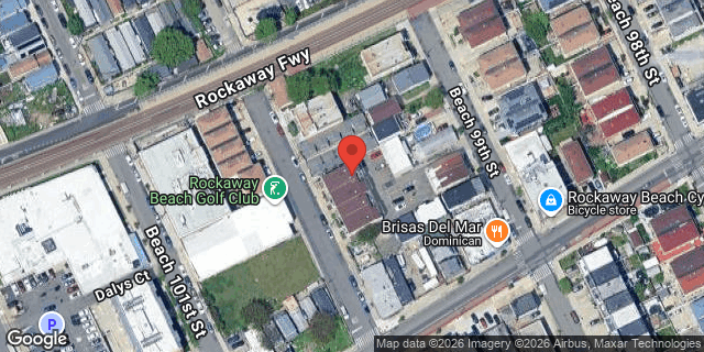 Aerial map of 222 BEACH 100 STREET, Queens